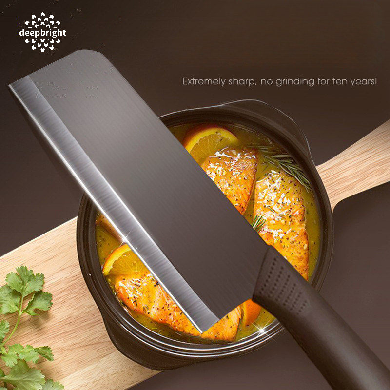 Black Blade Kitchen Knife Sharp Meat Slicer Knife Cutting - Temu