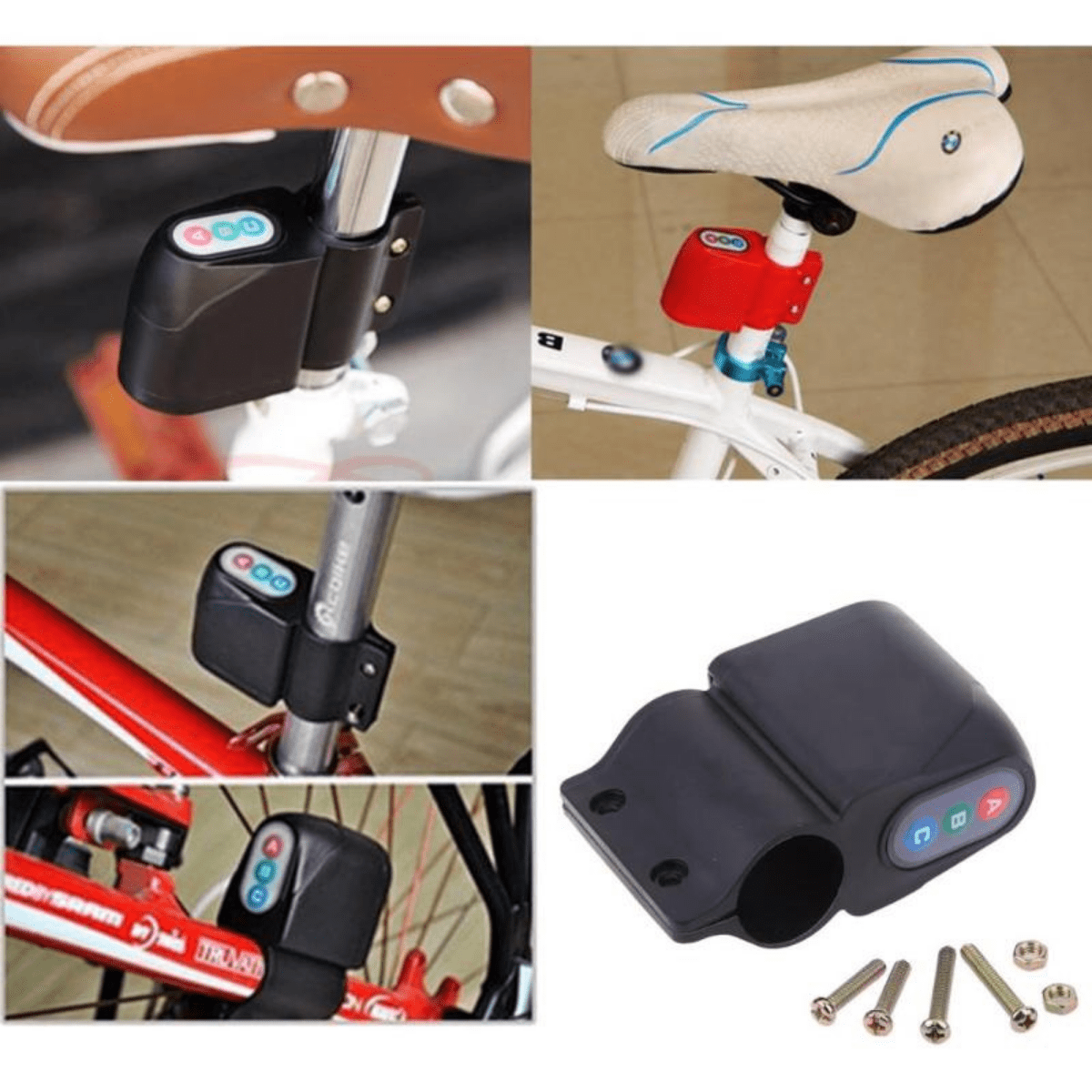 Tangxi - Cerradura de alarma para bicicleta, antirrobo, bloqueo de  seguridad para ciclismo con control remoto, candado inalámbrico de alarma  de