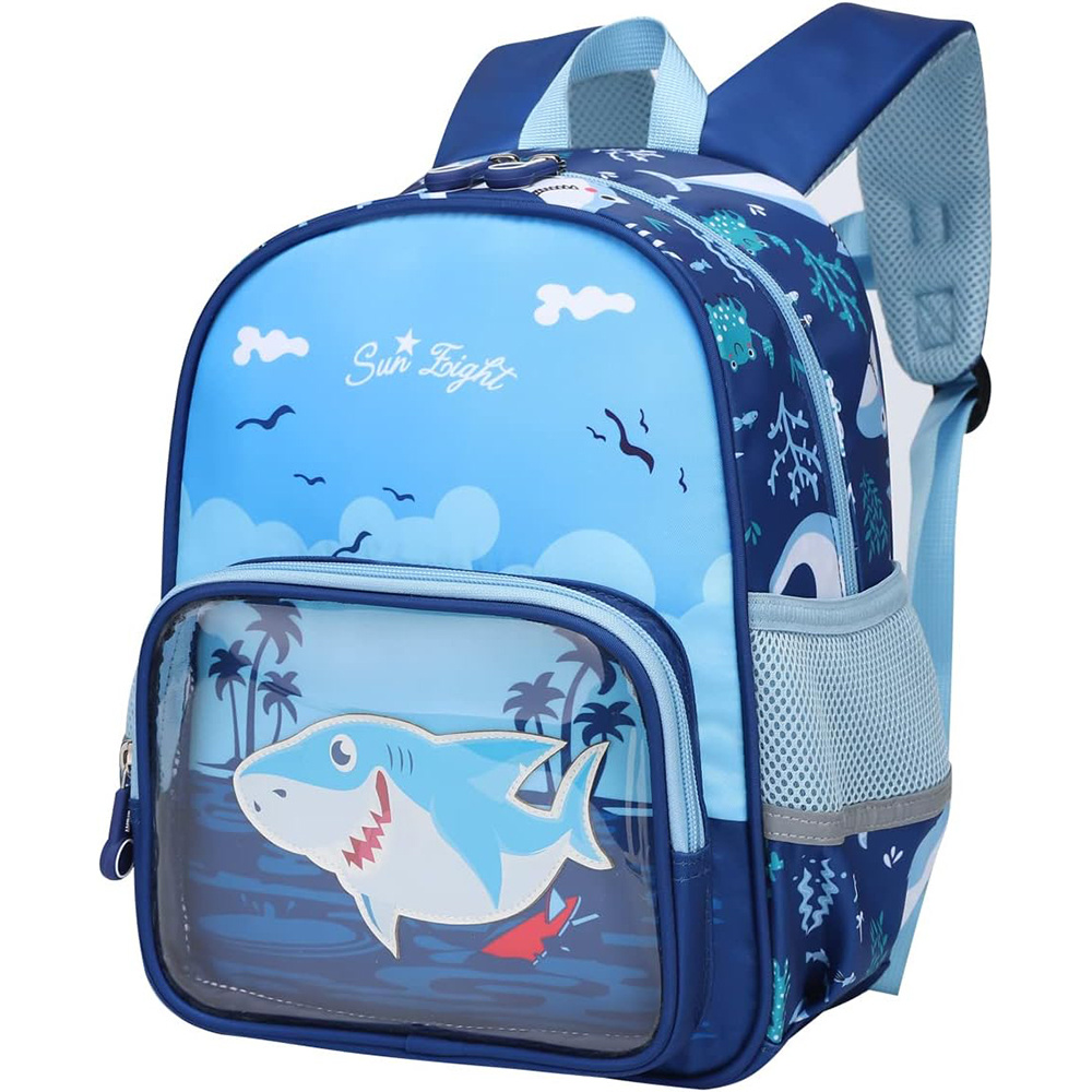 SUN EIGHT Mochila infantil para niñas y niños, linda mochila escolar de  dibujos animados en 3D para bebés, niños y niñas de 1 a 5 años, Tiburón