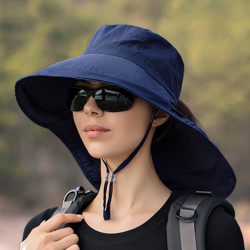 Comprar Sombrero unisex para el sol al aire libre con solapa para el  cuello, protección UV, sombrero de pesca plegable, impermeable, sombrero de  senderismo, ala ancha, mujeres, hombres, sombrero de jardinería, accesorios