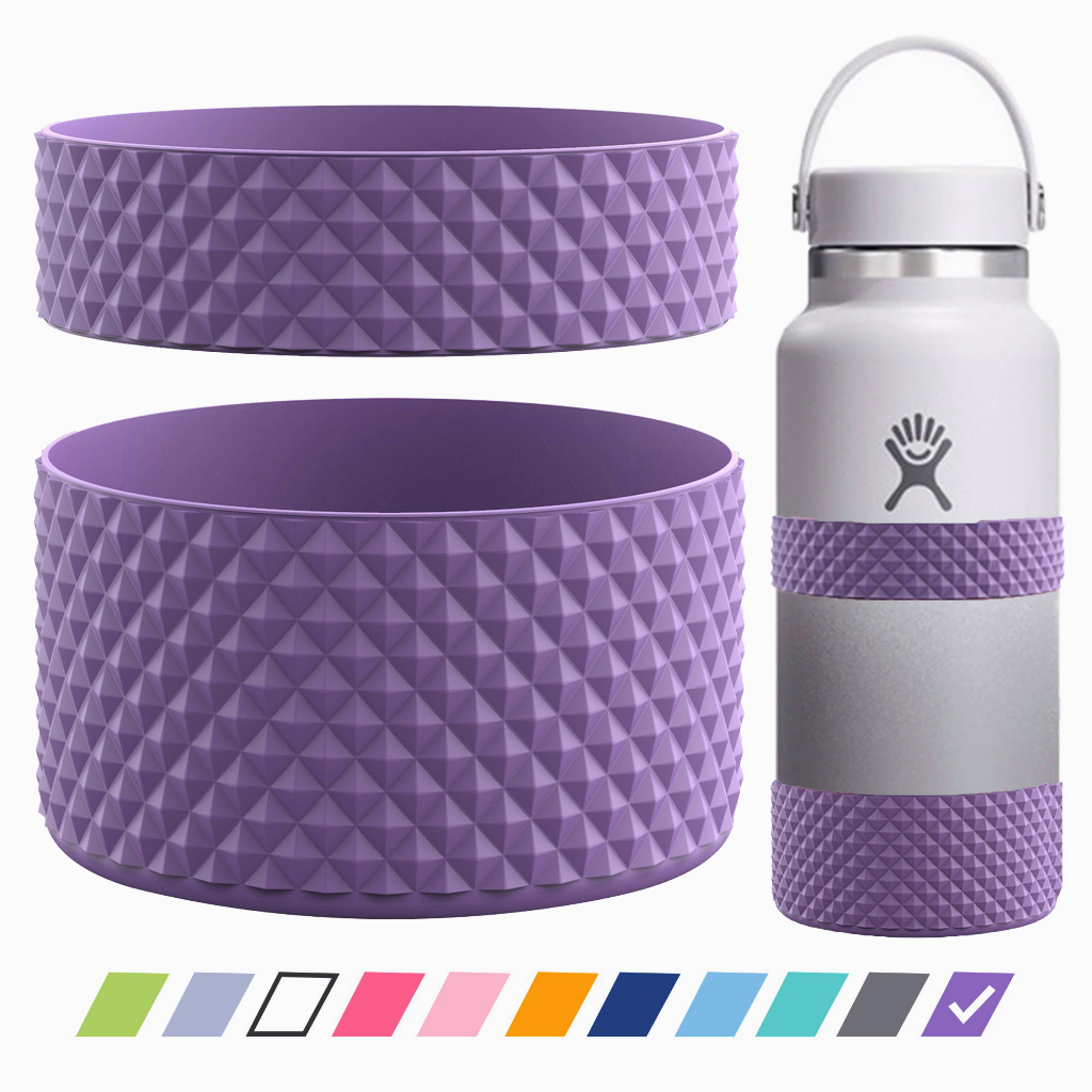 REUZBL Silicone Bottle Boot in Sea Life Purple for Hydro Flask