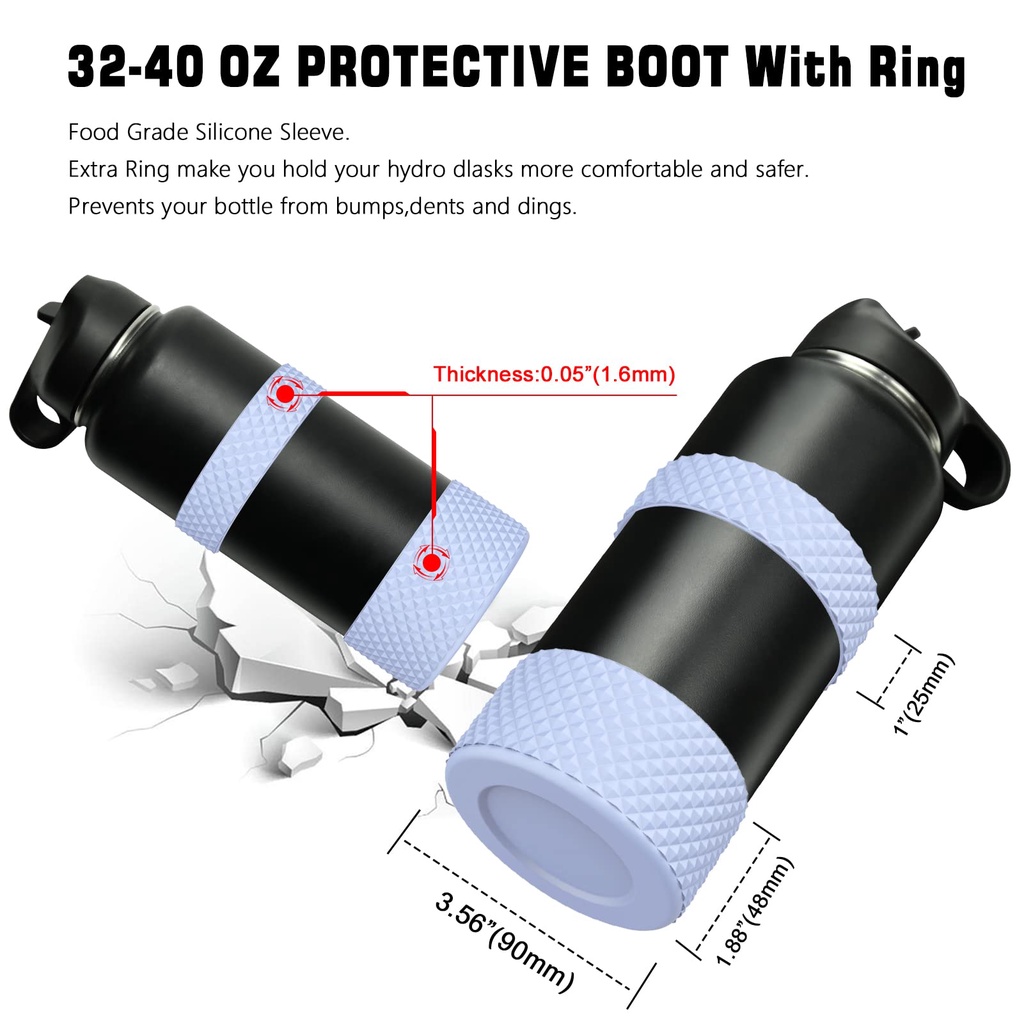 Buy WUQID Protective Silicone Boot Sleeve for 12oz-40oz Sport