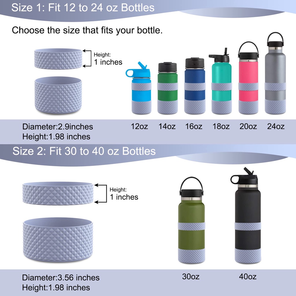 Silicone Water Bottle Bottom Protector Cover Scratch Proof Cup