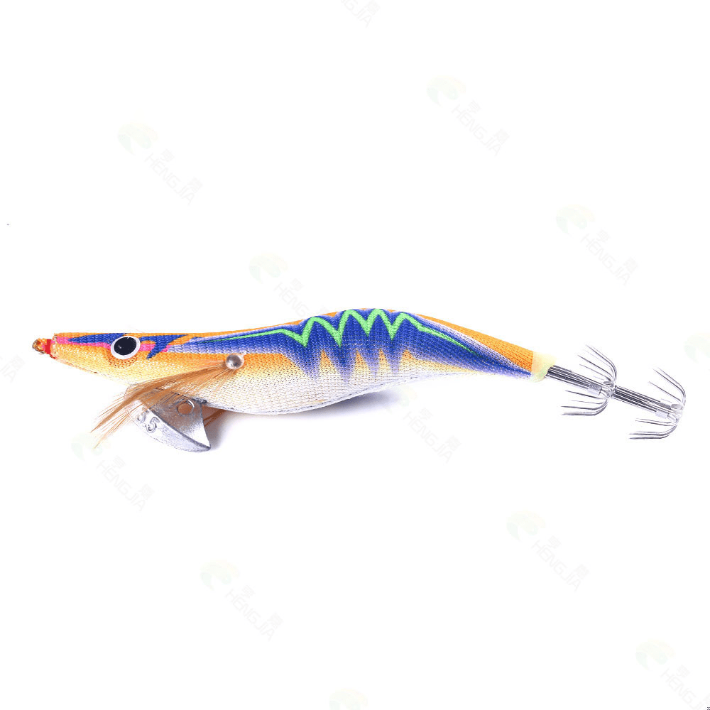 1Pcs 10cm/10g Fishing Bait Luminous Wood Shrimp Lure Octopus Squid Tackle  Bait