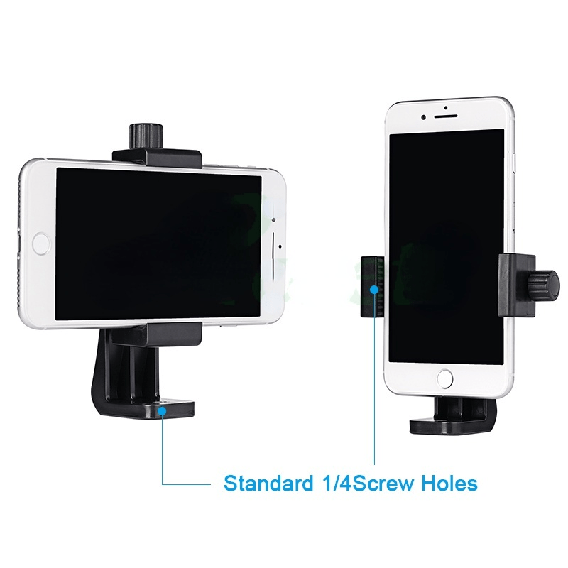 Adaptador de montaje de trípode para teléfono/soporte universal para  teléfono celular, se adapta a cualquier teléfono inteligente, tornillo  estándar de 1/4 pulgadas, giratorio vertical y horizontal, compatible con  iPhone, Samsung, selfie Stick  