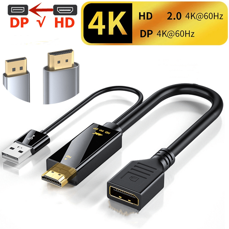 4k Displayport Cable Audio Video Compatible Dp Display Port - Temu