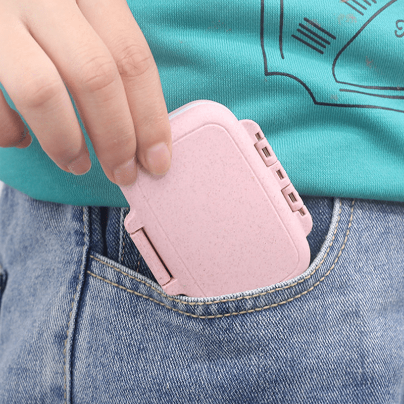 Stylish Pill Box with 3 Compartments for Supplements