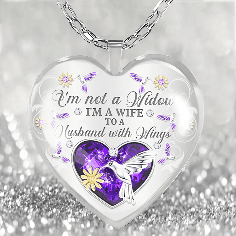 Trendy Purple Butterfly Heart-shaped Necklaces, Creative Pendant