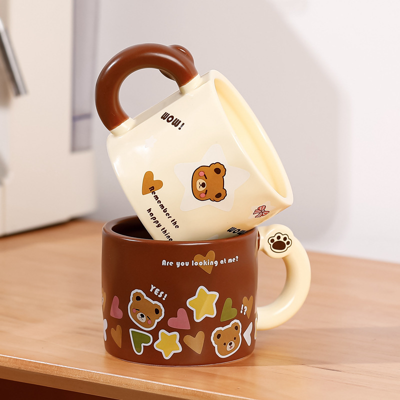 Cute Bear Mug Double walled Insulated Stainless Steel Travel - Temu