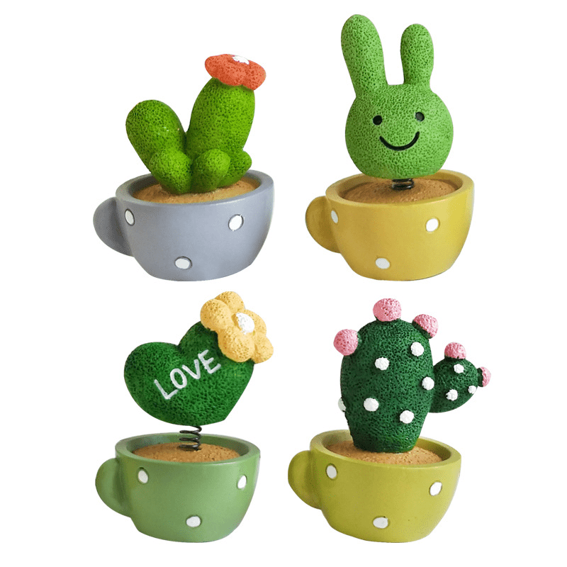 Cactus Ornements De Voiture 4 Pcs Printemps Secouant La Tête - Temu Belgium