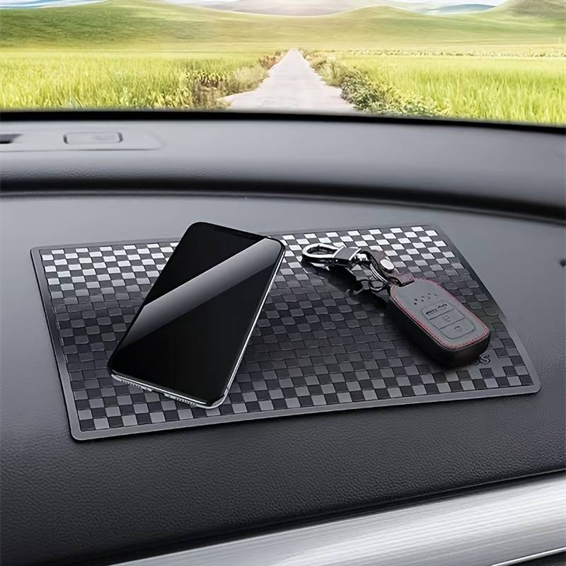 Tapis Antidérapant Tableau De Bord Voiture - Support Téléphone Rotatif, Rangement Clés, Lunettes | 4 En 1, PVC Durable