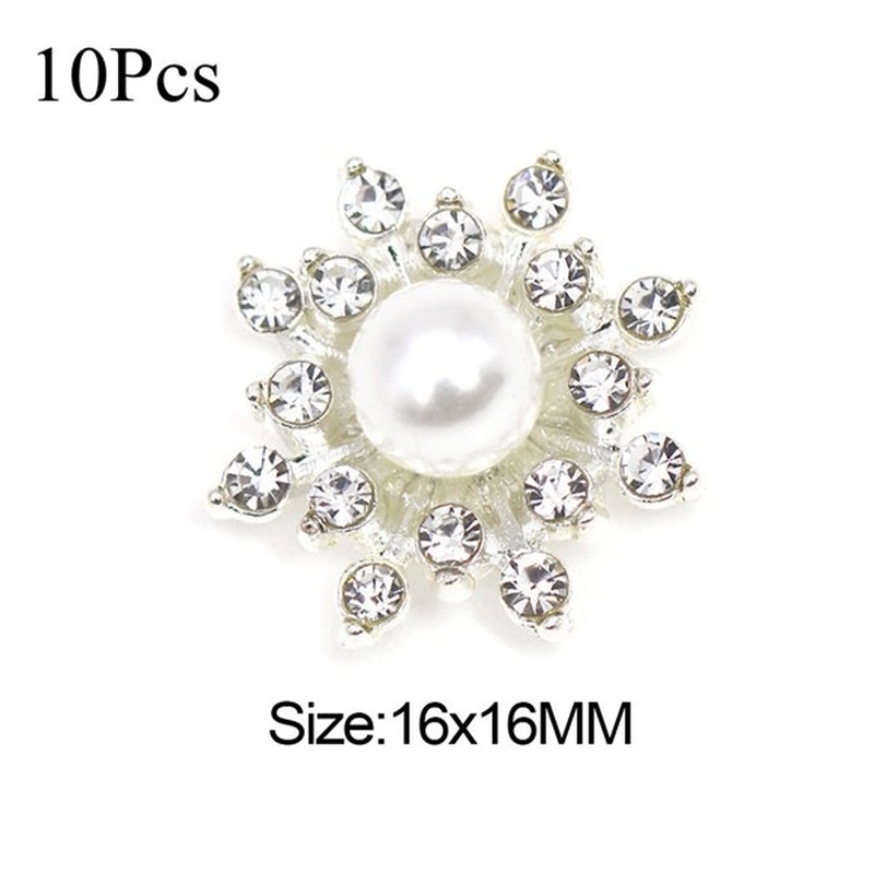 Jerler 10 Pcs Sliver Rhinestone Buttons Crystal Embellishments Sew on  Clothing Buttons