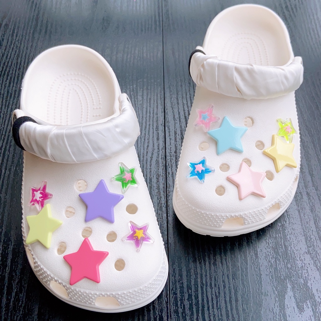 Colorful Candy Star Love Shoe Charms Decoration Accessories For , Diy  Sandals Slipper Buckle Shoe Clips Charm Pines Clogs For Women Kids Children  Gifts - Temu France