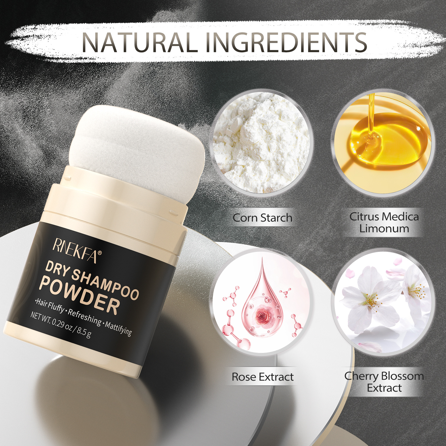 Vegan Dry Shampoo Powder Root Fuller Look Refreshing Hair