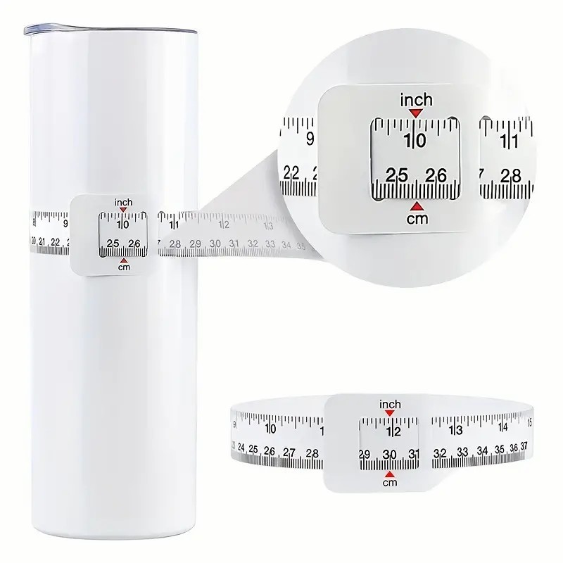 Sublimation Blanks Tumbler Width Measurer Accurately Measure The  Circumference and Length with a Precise Plastic Tape Measure,Used in Heat  Press or