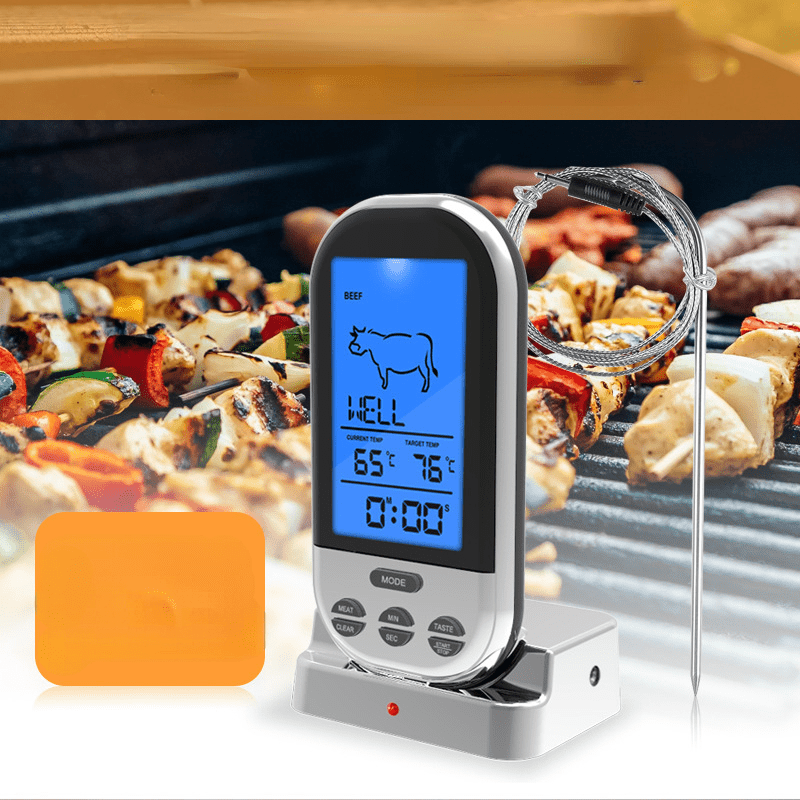 Kitchen Digital Cooking Thermometer Meat Food Temperature For Oven BBQ  Grill Timer Function with Probe Heat Meter for Cooking - AliExpress