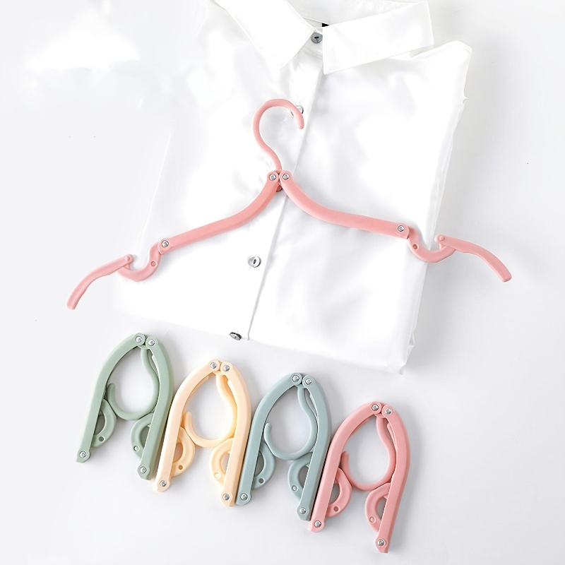 8pcs Foldable Travel Hangers Colorful Portable Clothes Drying Rack