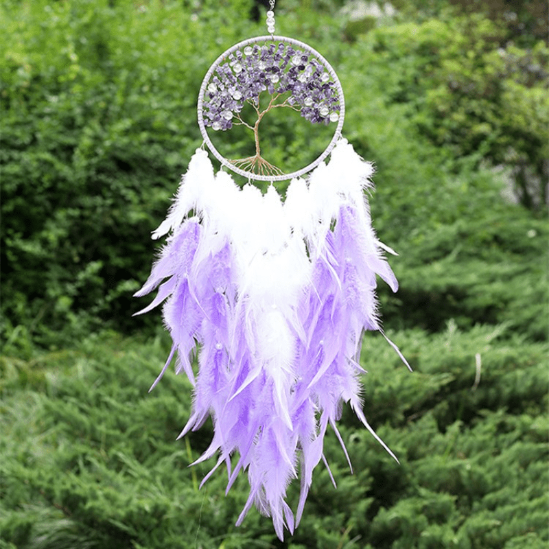 Feather Dream Catcher crystals Gemstone Sun Catcher Catcher - Temu