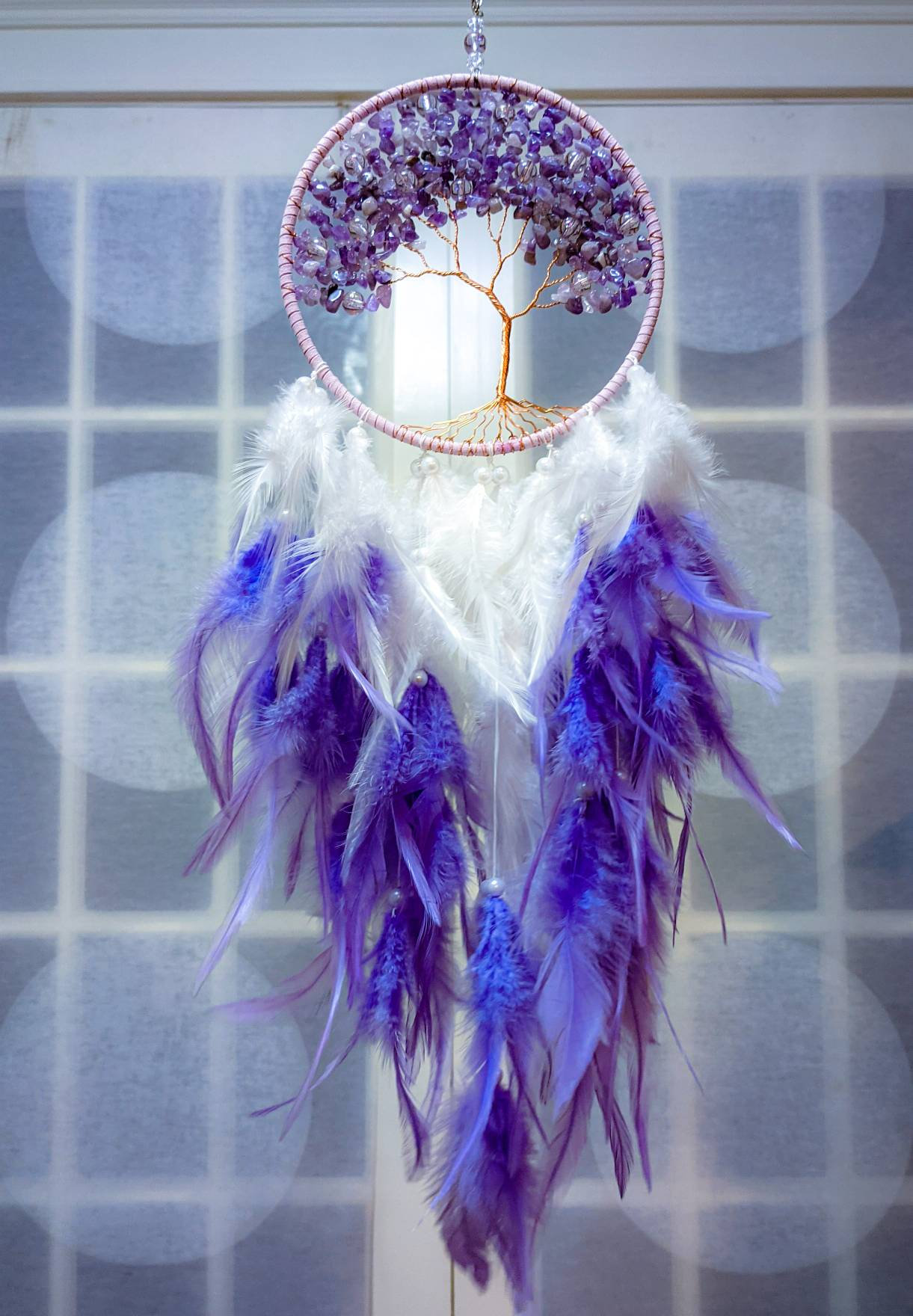 Feather Dream Catcher crystals Gemstone Sun Catcher Catcher - Temu
