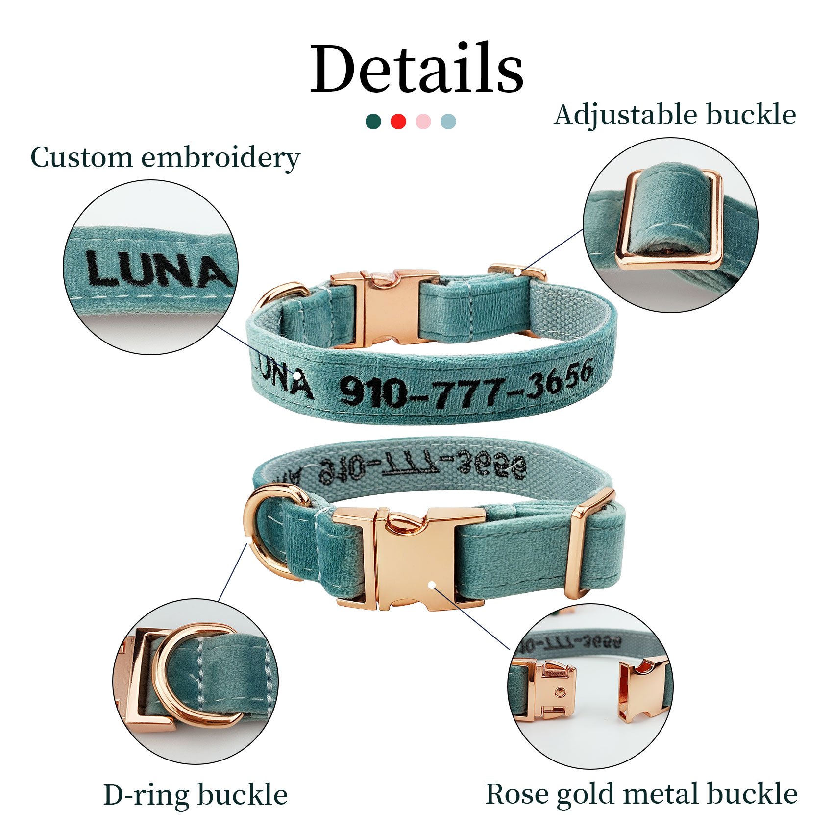 Personalized Dog Collar Custom Embroidered Pet Collar With Name And Phone  Number Id Collar With Metal Buckle For Small Medium Large Dog - Temu  Bulgaria