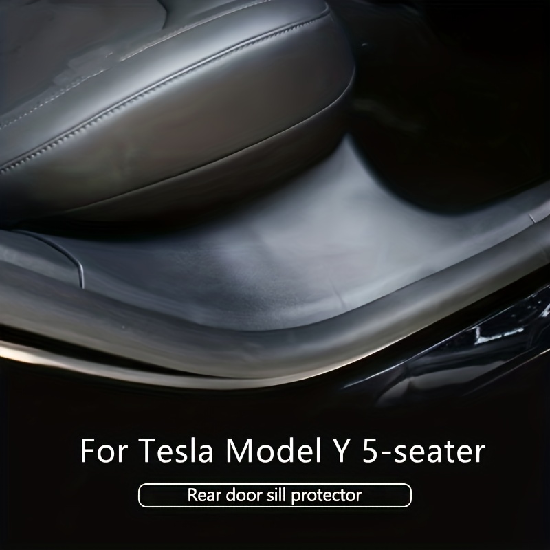 Rear Door Sill Protector Plates Decoration for Tesla Model 3 & Y