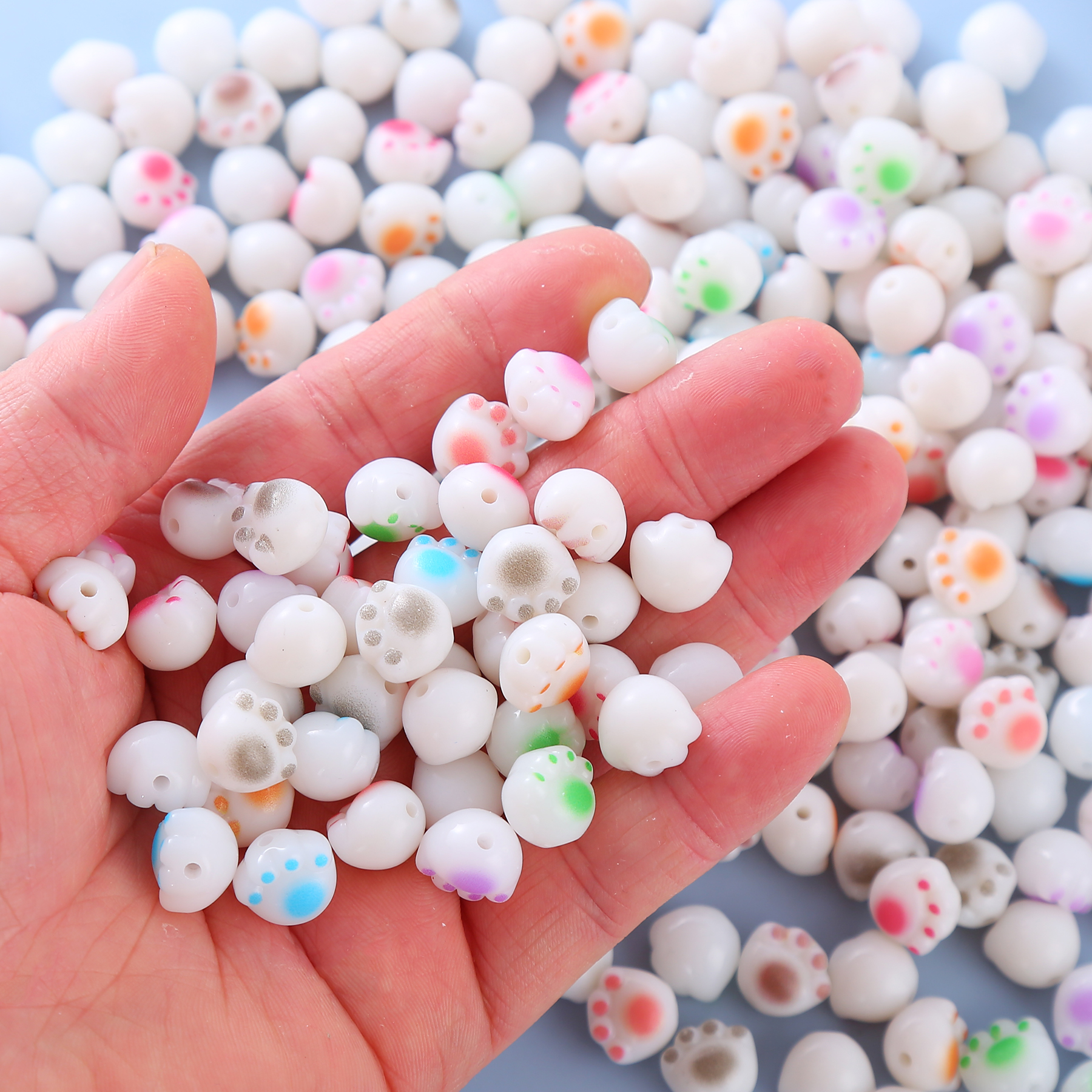 150~210PCS Acrylic Cute Assorted Beads for Jewelry Making, Pastel Beads  Cute Charms for Bracelets, Aesthetic Beads Flower Star Acrylic Beads for