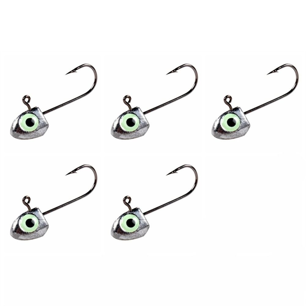 Big Eyes 3d Eye Fishing Hooks Luminous Jig Head Hook Soft - Temu
