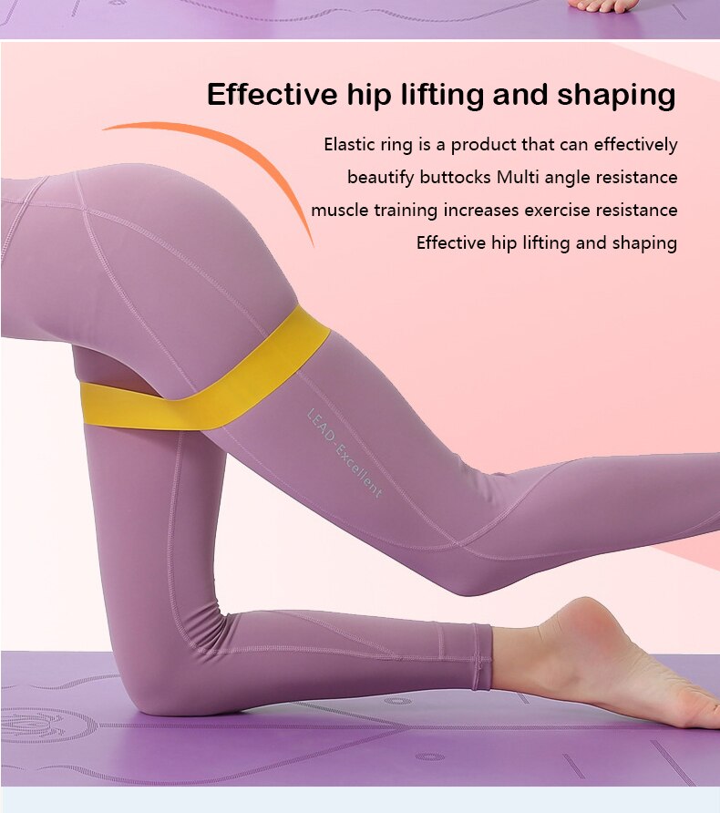 5pcs Yoga Silicone Resistance Band Elastic Fitness Rubber - Temu