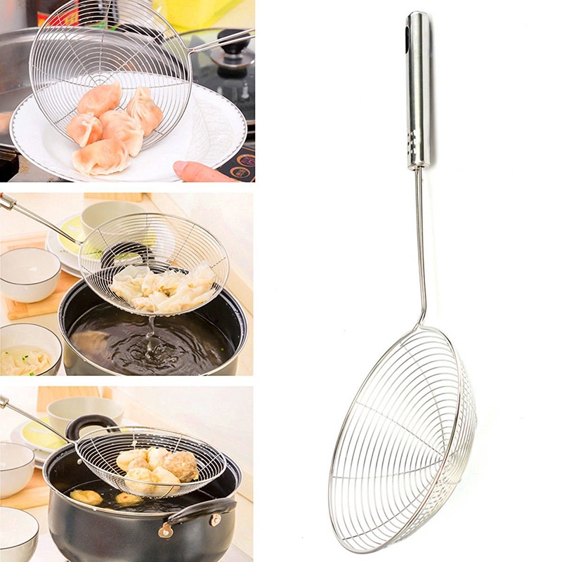 Strainer Ladle Stainless Steel Wire Skimmer Spoon With - Temu