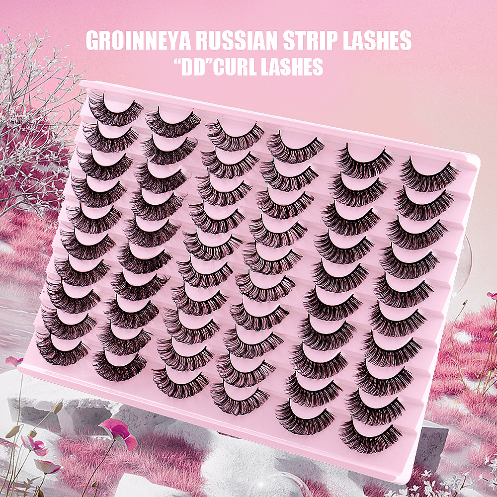 30 Pairs 3D Faux Mink Lashes Natural False Eyelashes Dramatic Volume Lashes