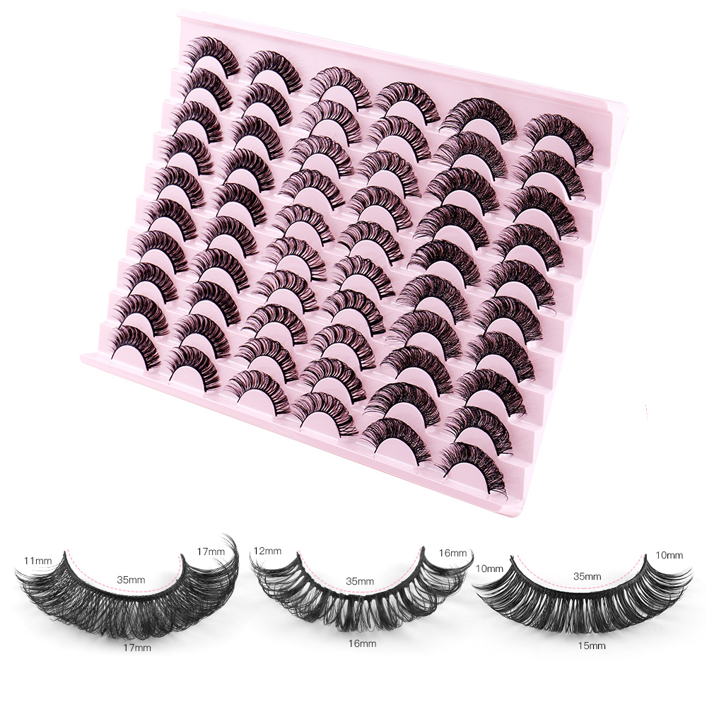 30 Pairs 3D Faux Mink Lashes Natural False Eyelashes Dramatic Volume Lashes
