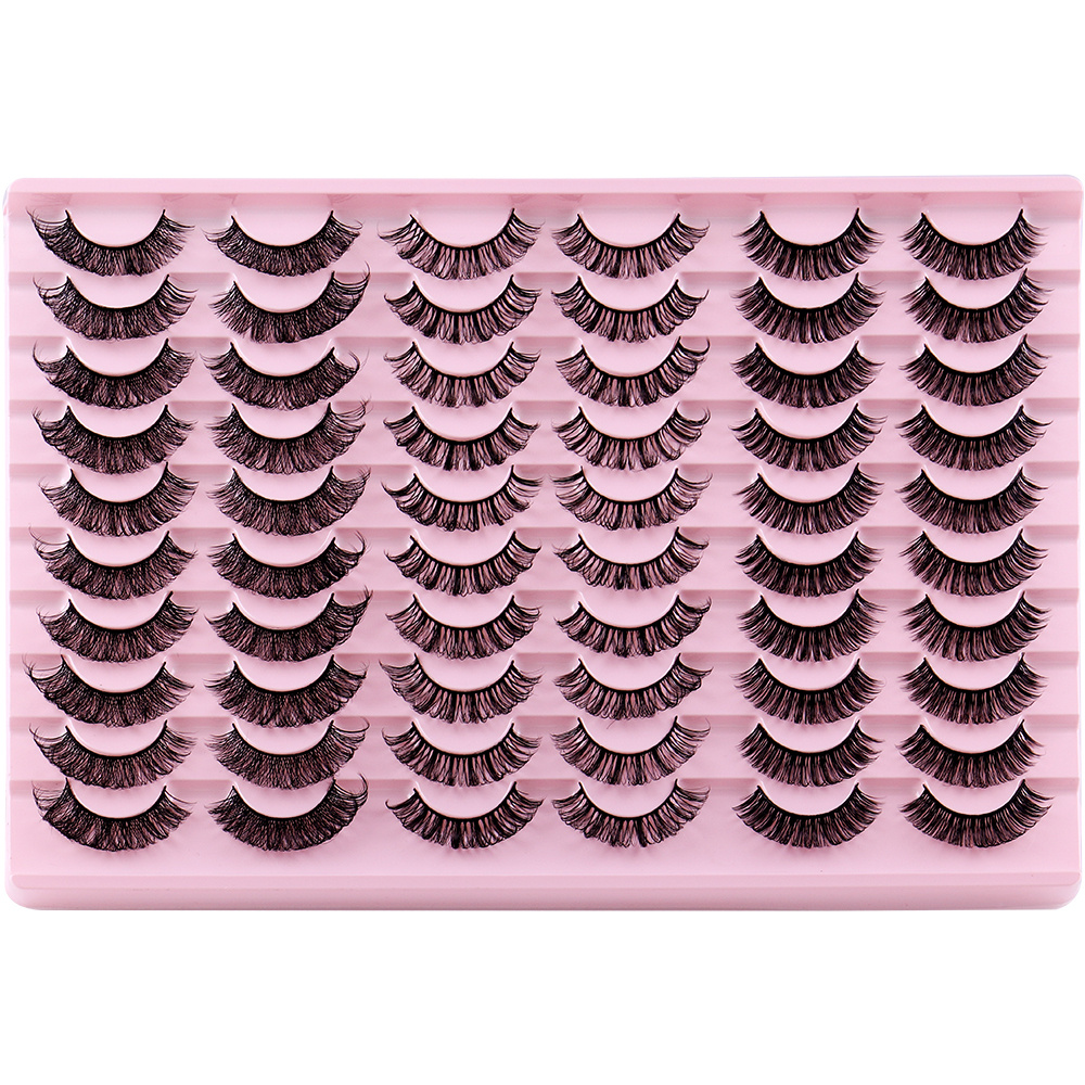 30 Pairs 3D Faux Mink Lashes Natural False Eyelashes Dramatic Volume Lashes