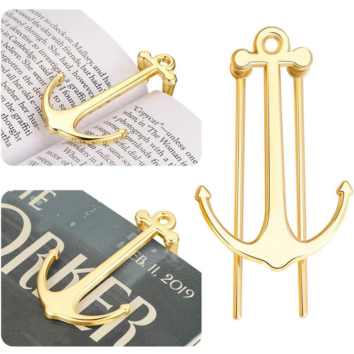  Book Page Holder,Book Clips Book Marks (6) : Office Products