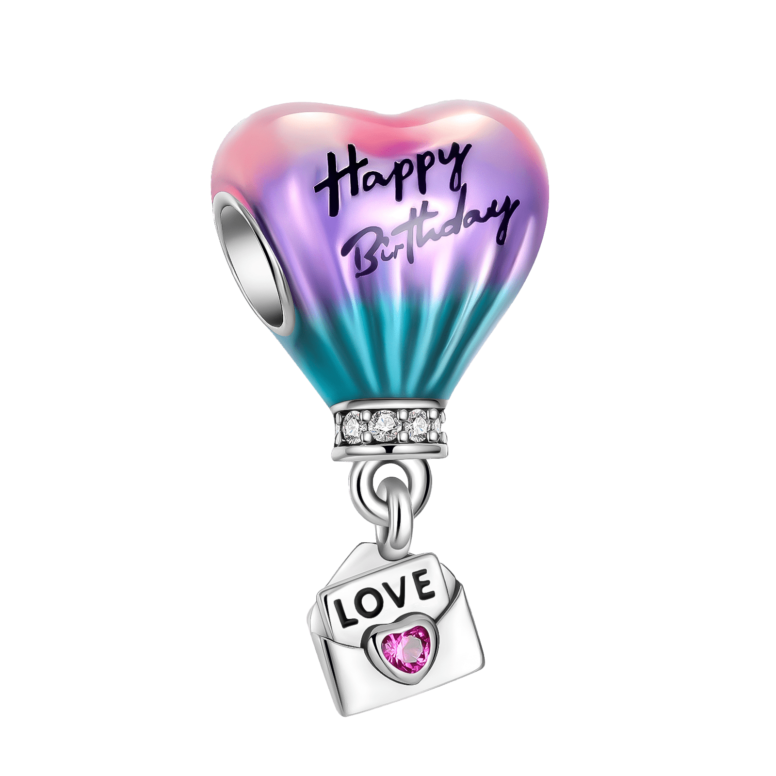 Pandora Compatible Hot Air Balloon Dangle Charm