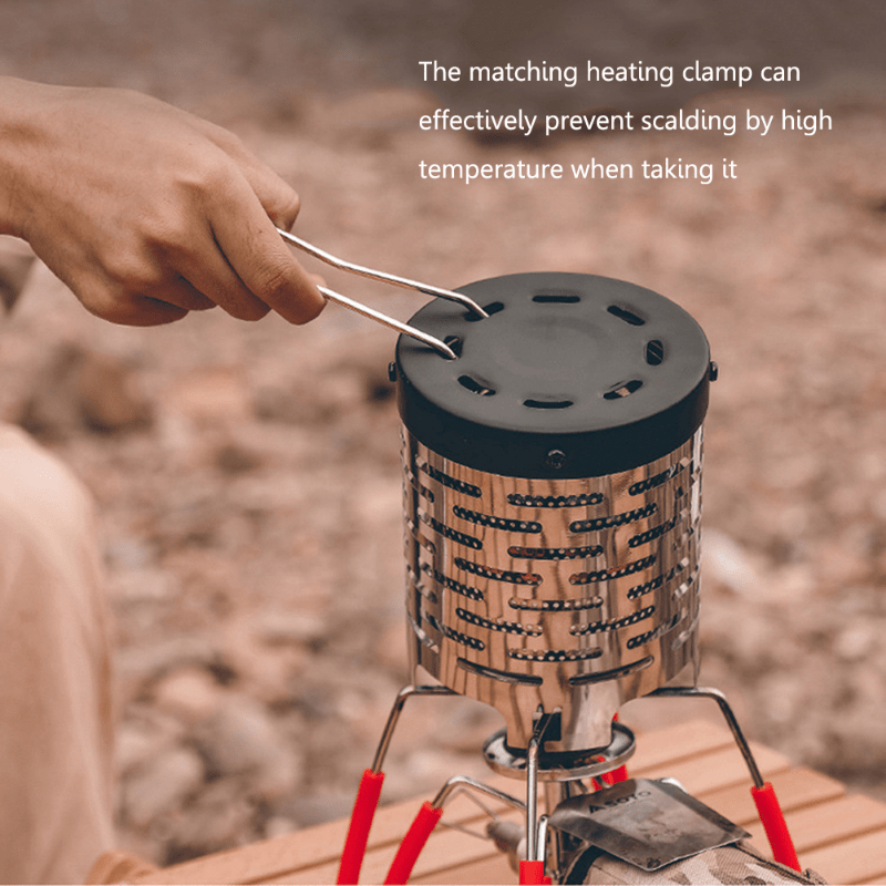 Outdoor Camping Mini Heating Furnace Multipurpose Furnace Hood For Stove  Camping Warm Oneself Equipment Stainless Steel Gas Oven Camping - Temu