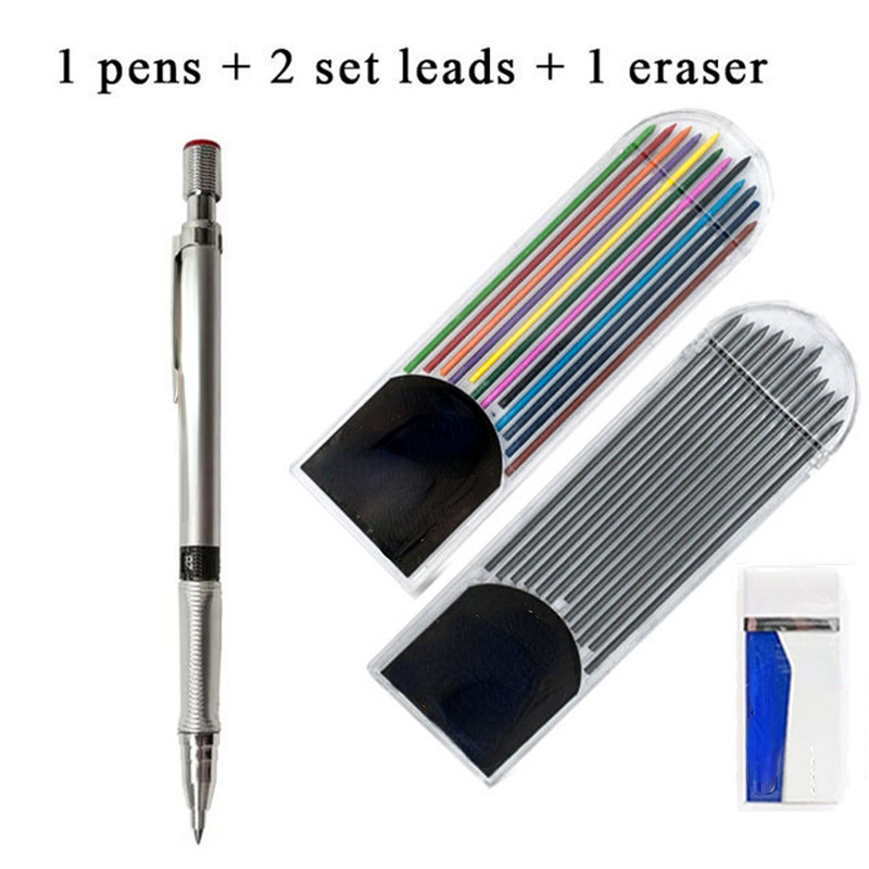 2.0mm Mechanical Pencil Set 2B Automatic Pencils Pencil Lead for Drawing  Writing Tools Stationery