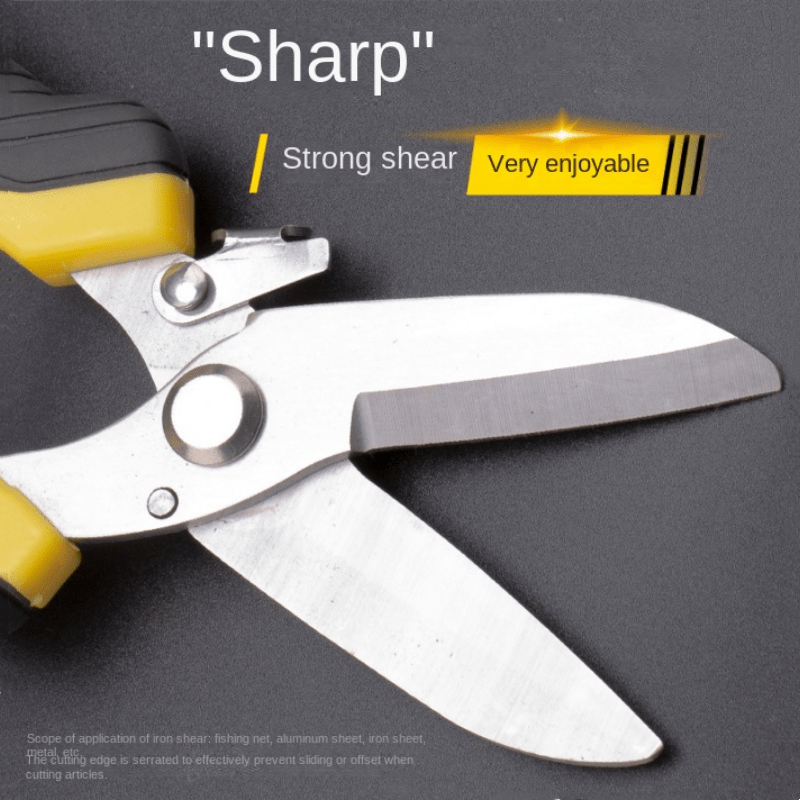 Professional Industrial Shears, Stainless Steel Scissors Tin Snips For Metal  Sheet & Pvc Pipe Cutting - Temu