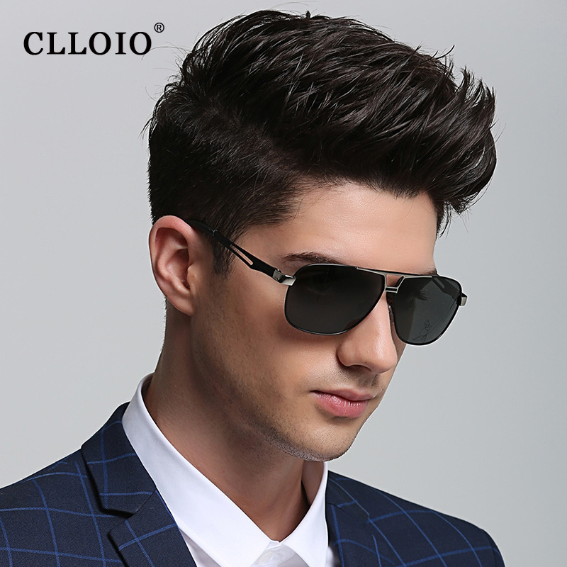 Clloio Premium Cool Square Photochromic Polarized Sunglasses Men