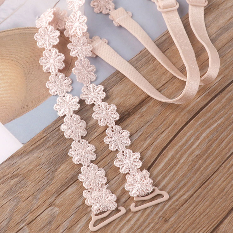 Floral Lace Shoulder Straps Invisible Adjustable Underwear Straps