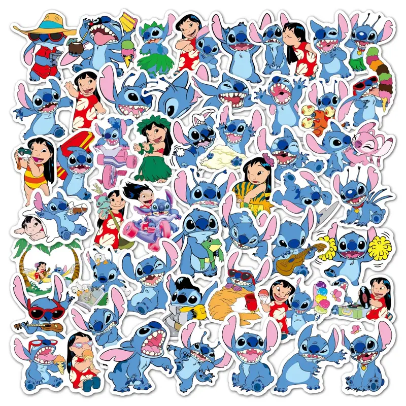 Lilo & Stitch 50pcs Stickers Waterproof Vinyl Stickers For Water Bottle  Luggage Bike Car Decals For Mom Dad Grand Mother Father Teacher Sister  Brother