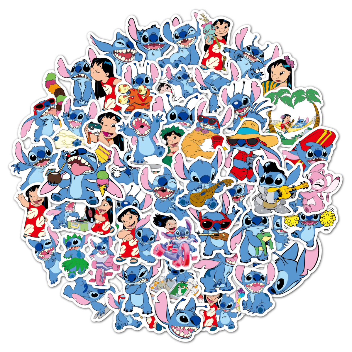 Lilo And Stitch Stickers Pack Vinyl Laptop Helmet Phone Luggage