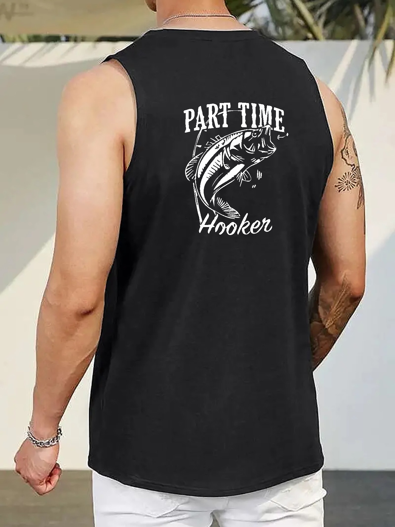 Men's Casual part Time Hooker Fish Graphic Print Round - Temu Canada