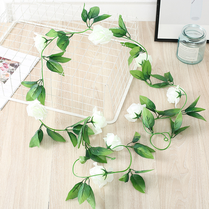 Artificial Flowers Rose Vine, Diy Fake Flower Vine Room Decorative