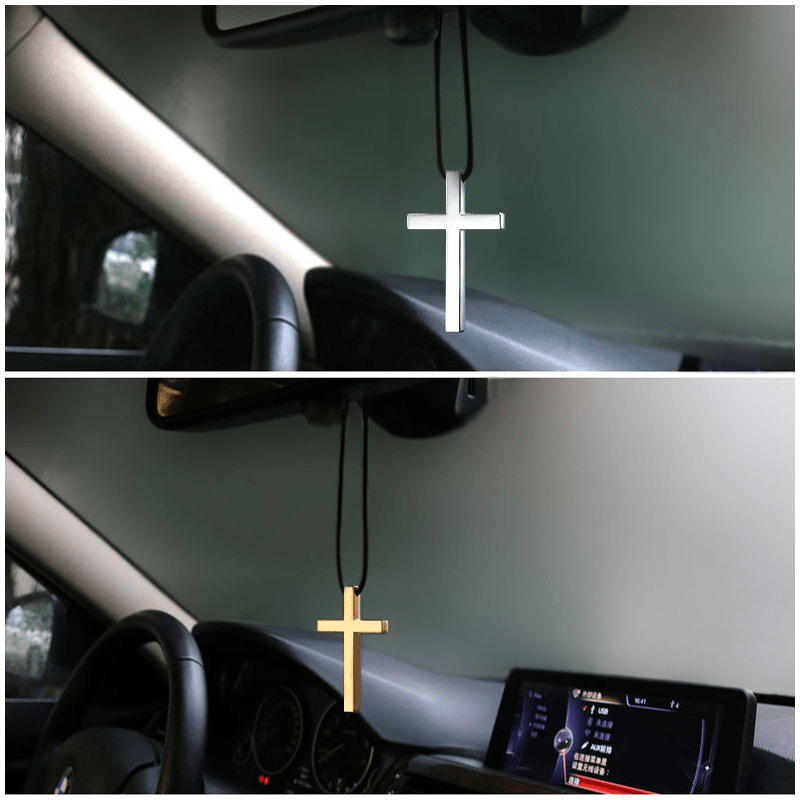  Rear View Mirror Accessories - Car Mirror Hanging Accessories - Car  Pendant, Car Charms Ornament - Swinging Ornaments Cars Accessory for Men  and Women Hanger - Black (Jesus Christ Crucifix Cross) : Automotive