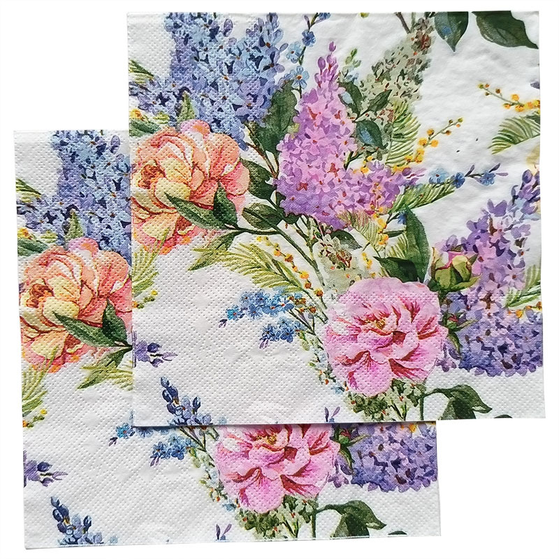 Printed Handkerchief Paper Napkins Patterned Square Tissues - Temu