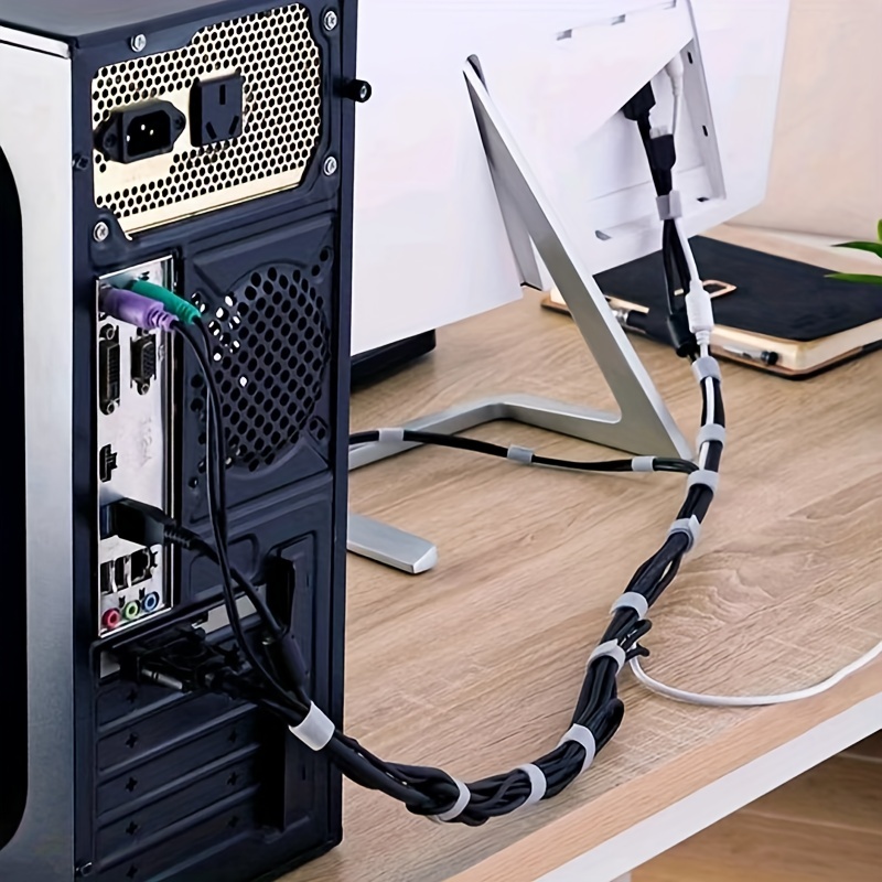 Wire Organizer Binding Wire with Hand Tear Magic Sticker Data Cable Storage And Finishing Charging Earphone Cable Fixed Wire