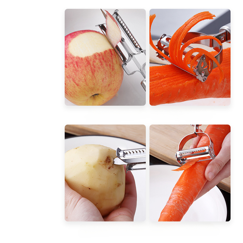 Multifunction Vegetable Peeler Stainless Steel Fruit Peeler With Container  Household Melon Planer Kitchen Carrot Potato Peelers