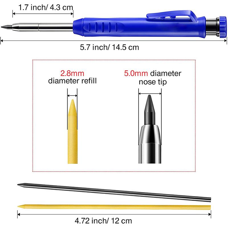 Mechanical Marker With 6 Refills Long Nose Deep Hole - Temu