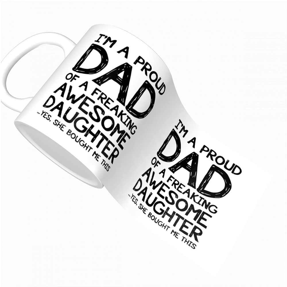 One Awesome Dad Funny Coffee Mug - Best Christmas Gifts for Dad, Men - –  Wittsy Glassware