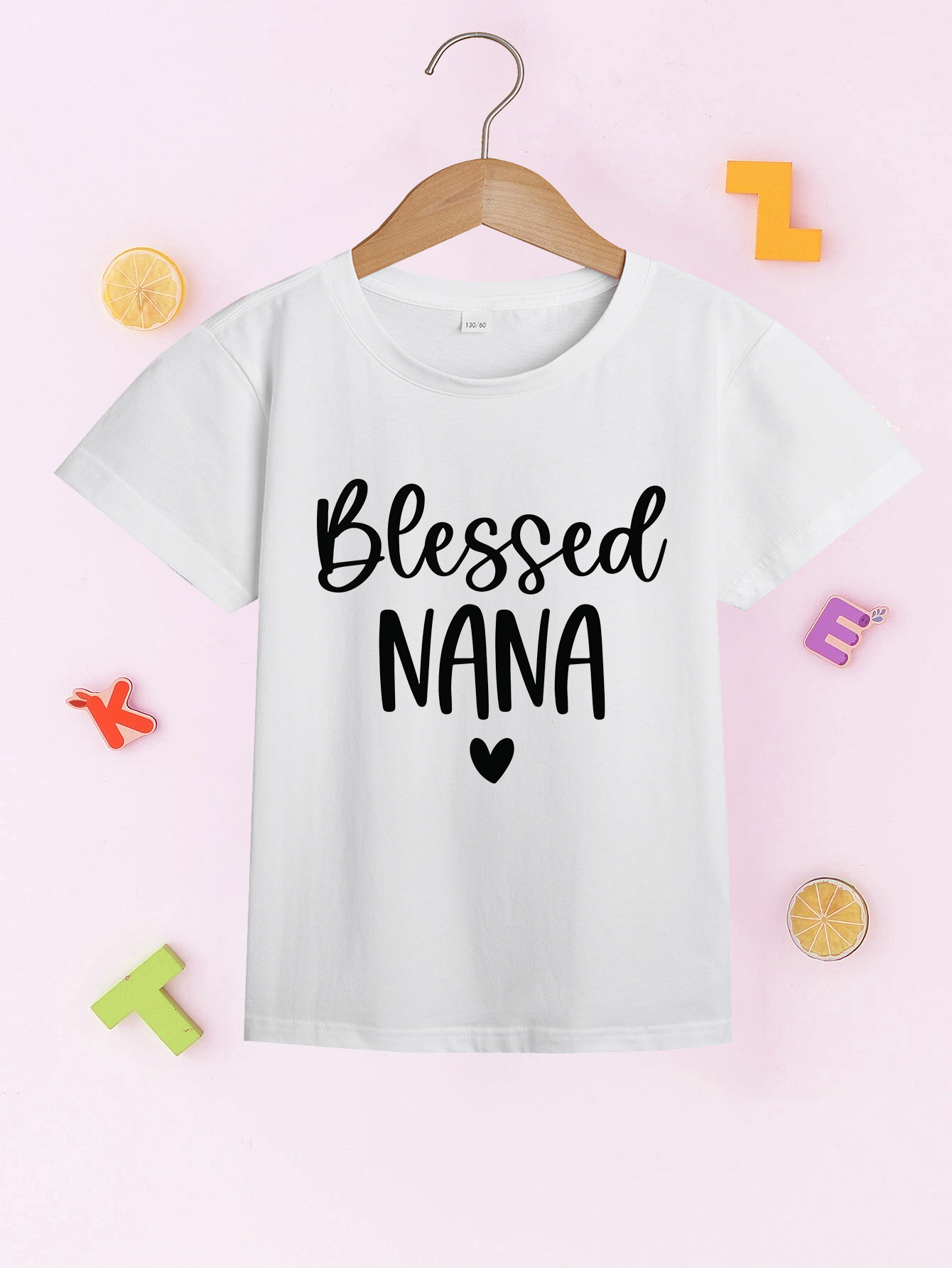 blessed Nana'' Print Girl T shirt Lightweight Comfy Daily - Temu